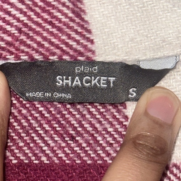 MEMBER’S MARK PLAID SHACKET Purple/White Flannel Shirt Jacket Ladies Size Small - Picture 3 of 6